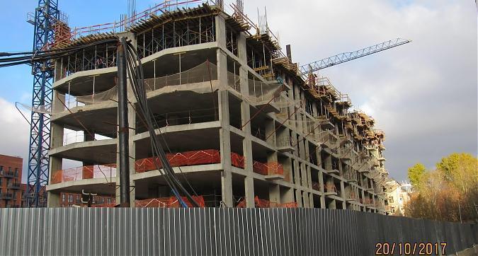 ЖК Резиденции композиторов (AFI residence Павелецкая), корпус 2.2 - монолитные работы на уровне 1-го этажа, вид со стороны Павелецкой набережной, фото 1 Квартирный контроль