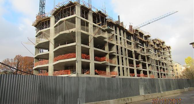 ЖК Резиденции композиторов (AFI residence Павелецкая), корпус 2.2 - монолитные работы на уровне 1-го этажа, вид со стороны Павелецкой набережной, фото 2 Квартирный контроль