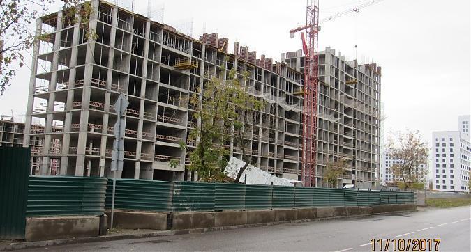 ЖК Green Park (ЖК Грин Парк), корпус 3, монолитные работы - вид с Олонецкой улицы на строительство, фото 1 Квартирный контроль