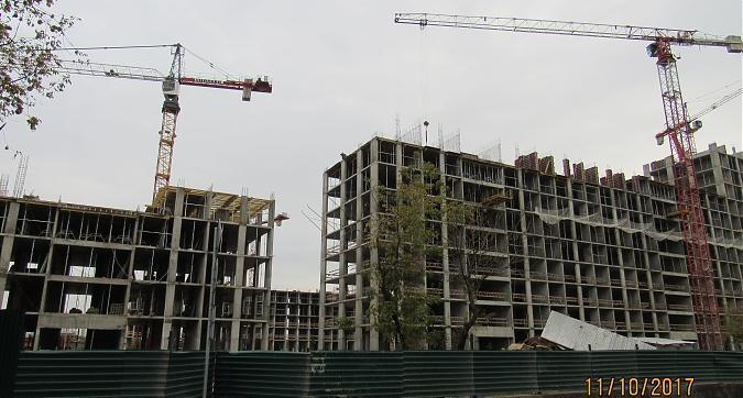 ЖК Green Park (ЖК Грин Парк), корпус 3, монолитные работы - вид с Олонецкой улицы на строительство, фото 2 Квартирный контроль