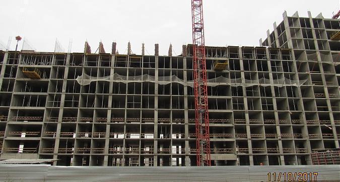 ЖК Green Park (ЖК Грин Парк), корпус 3, монолитные работы - вид с Олонецкой улицы на строительство, фото 4 Квартирный контроль