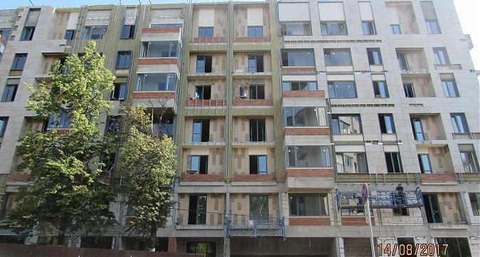 ЖК Гришина,16 (Level Кутузовский), корпус Б- облицовочные работы, вид с улицы Гришина Квартирный контроль