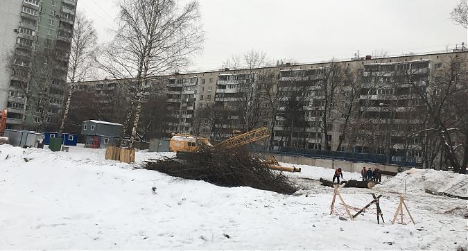 Строительство ЖК Дом на Сходненской, вид с улицы Фабрициуса Квартирный контроль