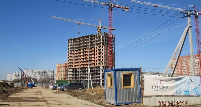 ЖК Новоград Павлино, 14-й корпус, ведутся монолитные работы, вид с улицы Люберецкая Квартирный контроль