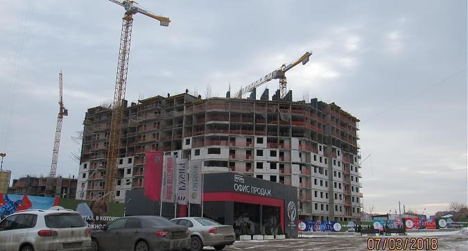 ЖК Новые Котельники, 1-й корпус - монолитные работы и возведение наружных стен, вид с улицы Угрешская, фото 1 Квартирный контроль