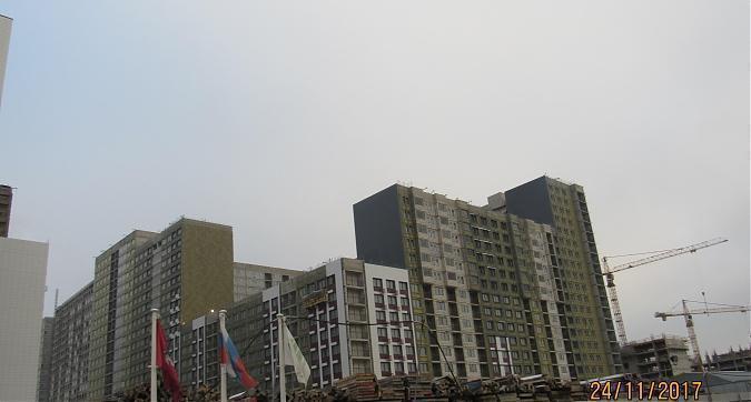 ЖК Город, фасадные работы - вид с улицы 800-летия Москвы на 3-й корпус, фото 1 Квартирный контроль