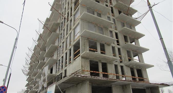 Вид с Левобережной улицы на Комплекс апартаментов Янтарь-Apartments Квартирный контроль