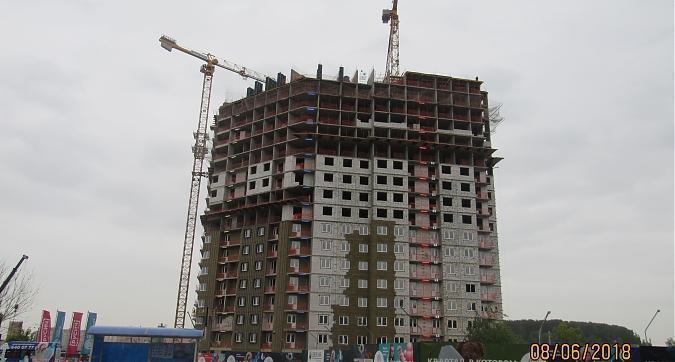 ЖК Новые Котельники, 1-й корпус - монолитные работы, вид с улицы Угрешская Квартирный контроль