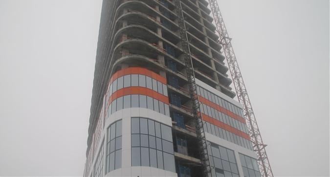 Вид с Минской улицы на  МФК Штаб-квартира на Мосфильмовской Квартирный контроль
