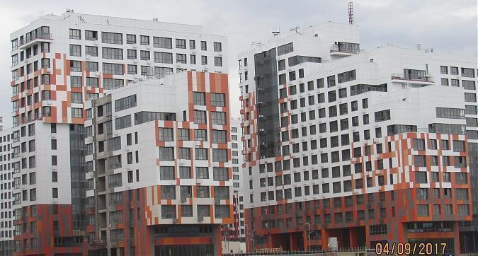 ЖК Ривер парк, 6-й корпус, фасадные работы - вид с Нагатинского затона, фото 1 Квартирный контроль