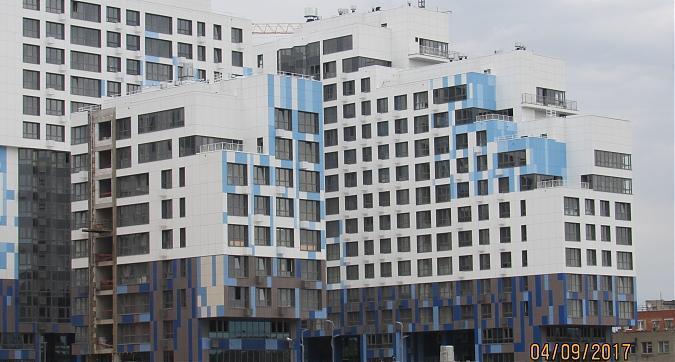 ЖК Ривер парк, 7-й корпус, фасадные работы - вид с Нагатинского затона, фото 2 Квартирный контроль