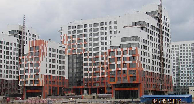 ЖК Ривер парк, 6-й корпус, фасадные работы - вид с Нагатинского затона, фото 2 Квартирный контроль