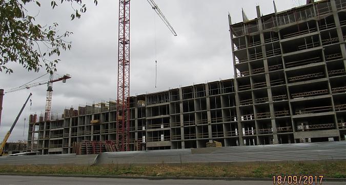 ЖК Green Park (ЖК Грин Парк), корпус 3, монолитные работы - вид с Олонецкой улицы на строительство, фото 1 Квартирный контроль