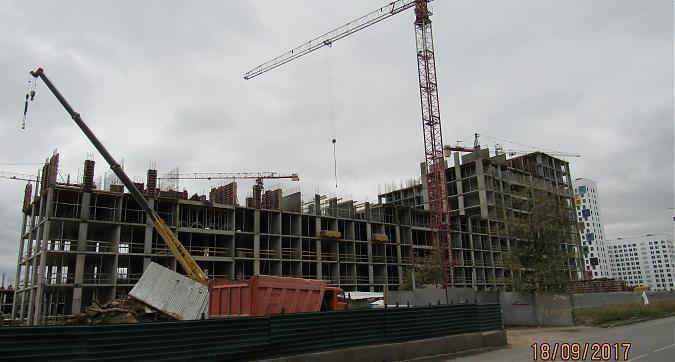 ЖК Green Park (ЖК Грин Парк), корпус 3, монолитные работы - вид с Олонецкой улицы на строительство, фото 5 Квартирный контроль