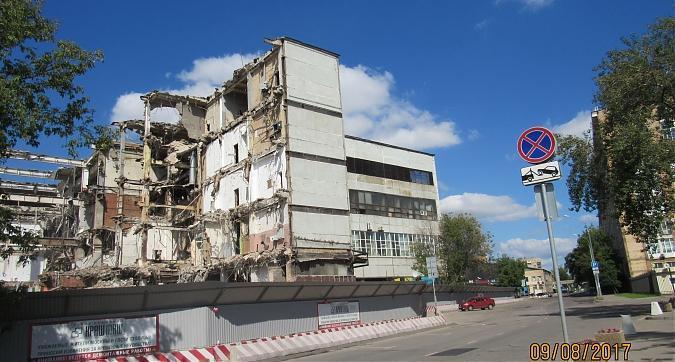 Снос здания под строительство ЖК Правда (МФК Правда) - вид с Бумажного проезда Квартирный контроль