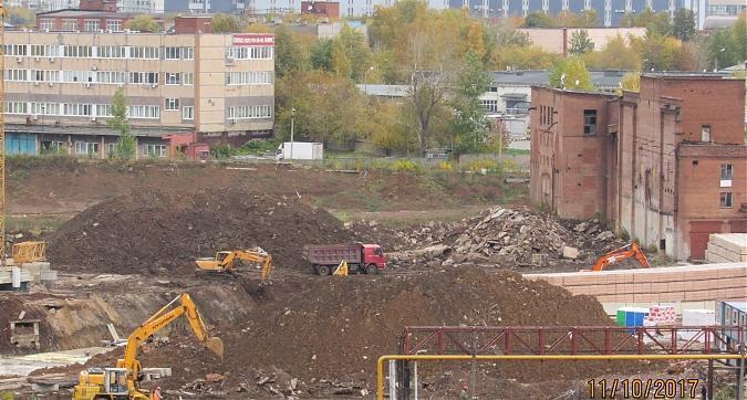 ЖК Полярная 25, корпус 1.1 - работа по обустройству котлована,  вид с Полярной улицы, фото 4 Квартирный контроль