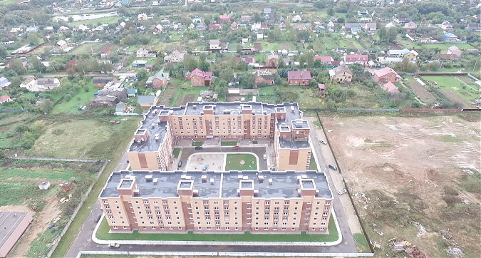 Вид сверху на корпуса 5 и 6 в ЖК Квартал Гальчино Квартирный контроль