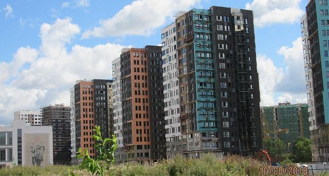 ЖК Скандинавия А101, корпуса 3, 2 и 1, фасадные работы, вид с улицы Липовый парк Квартирный контроль