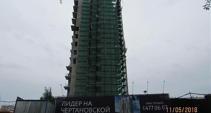 ЖК Дом Притяжение. Лидер на Чертановской, монолитные работы - вид с Чертановской улицы, фото 1 Квартирный контроль