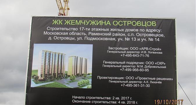 ЖК Жемчужина Островцов - информационный щит Квартирный контроль