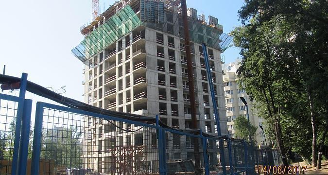 ЖК Достояние - вид с Ярцевской улицы на дом Культура, монолитные работы на уровне 13 этажа, фото 3 Квартирный контроль