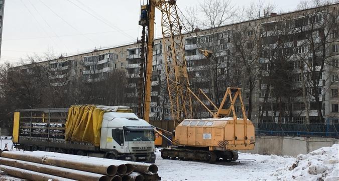 ЖК Дом на Сходненской - вид на строительную площадку с улицы Фабрициуса Квартирный контроль