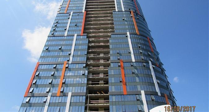 ЖК Мосфильмовская (Штаб-Квартира на Мосфильмовской), облицовочные работы - вид с Мосфильмовской улицы, фото 3 Квартирный контроль
