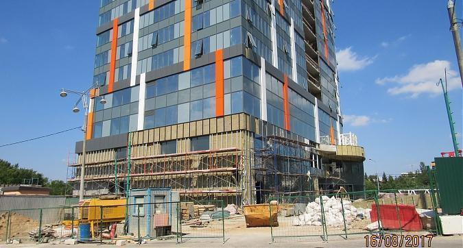 ЖК Мосфильмовская (Штаб-Квартира на Мосфильмовской), облицовочные работы - вид с Мосфильмовской улицы, фото 6 Квартирный контроль