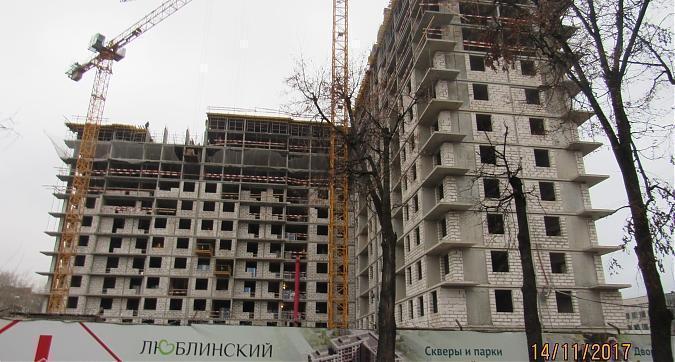 ЖК Люблинский (Дом у сквера) - монолитные и отделочные работы, вид с проспекта 40 лет Октября, фото 2 Квартирный контроль