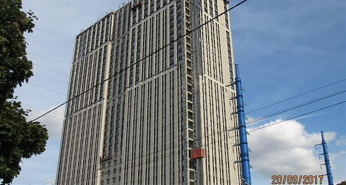 ЖК The MID, облицовочные работы - вид с Ленинского проспекта, фото 9 Квартирный контроль