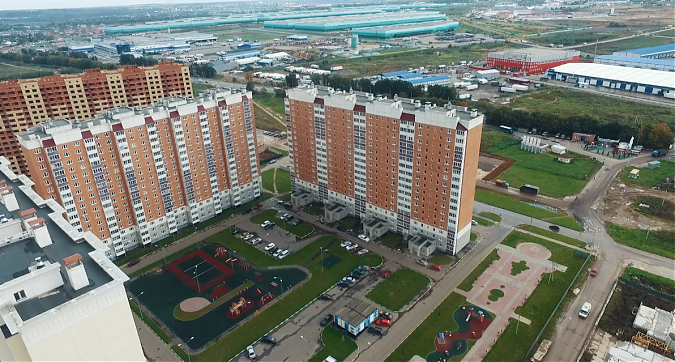 Вид на 101 и 107 корпус в ЖК Домодедово Парк Квартирный контроль