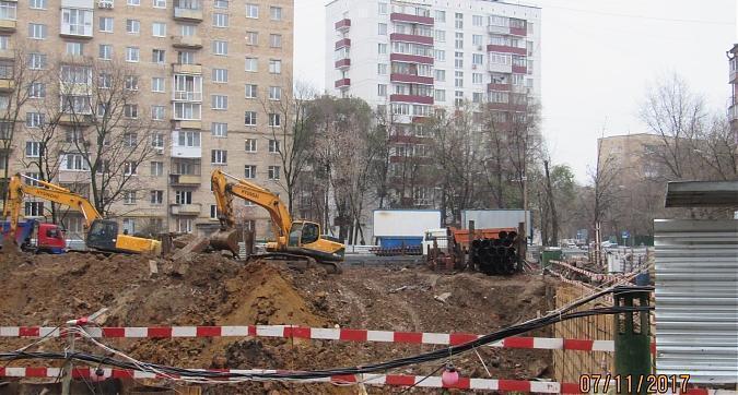 ЖК Васнецов Дом. Лидер на Масловке,  котлованные работы - вид с улицы Мишина, фото 1 Квартирный контроль