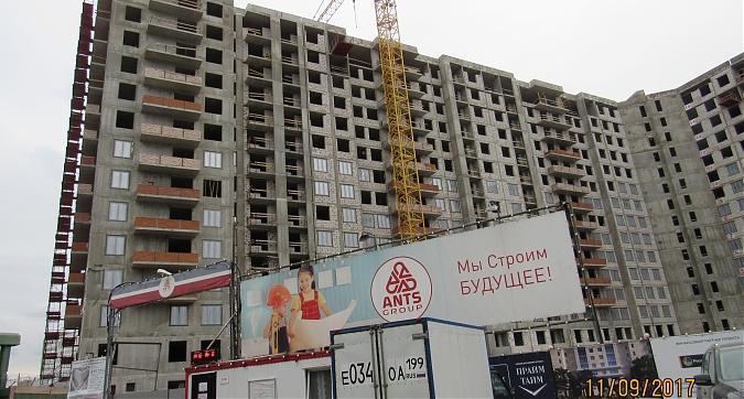 ЖК Прайм тайм, возведение перегородок и фасадные работы - вид с улицы Викторенко, фото 1 Квартирный контроль