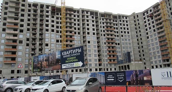 ЖК Прайм тайм, возведение перегородок и фасадные работы - вид с улицы Викторенко, фото 3 Квартирный контроль