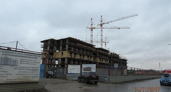 ЖК Лукино-Варино, корпус 48-8 - монолитные работы, вид с улицы Строителей, фото 1 Квартирный контроль