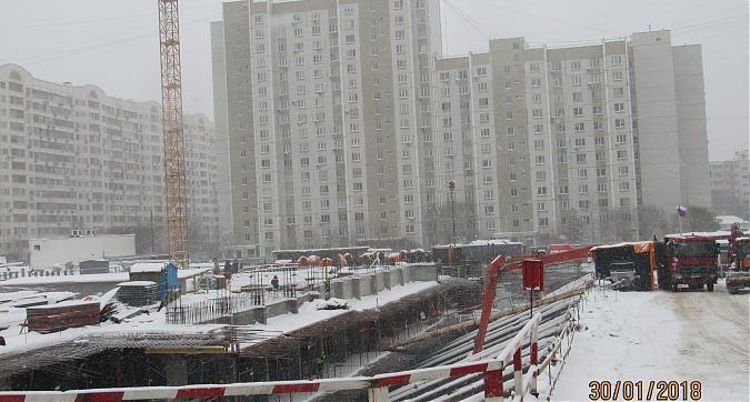 ЖК Новочеремушкинская, 17, 3-й корпус - монолитные работы, вид с Новочеремушкинской улицы, фото 1 Квартирный контроль