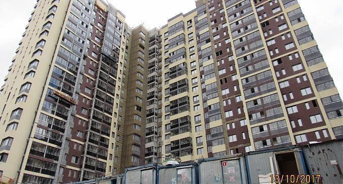 ЖК Родной город. Каховская, 1-й корпус - фасадные работы, вид с Внутреннего проезда Квартирный контроль