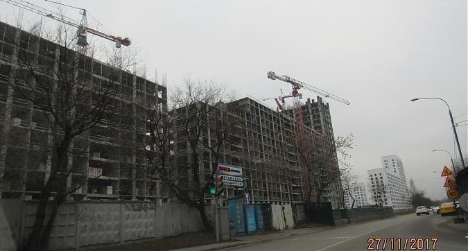 ЖК Green Park (ЖК Грин Парк), корпус 3, монолитные работы - вид с Олонецкой улицы на строительство, фото 2 Квартирный контроль