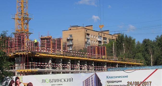 ЖК Люблинский (Дом у сквера), монолитные работы - вид с проспекта 40 лет Октября, фото 6 Квартирный контроль
