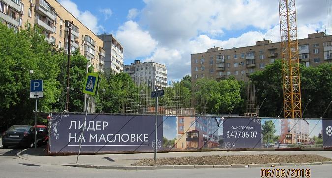 ЖК Васнецов Дом. Лидер на Масловке, монолитные работы - вид с улицы Мишина, фото 1 Квартирный контроль