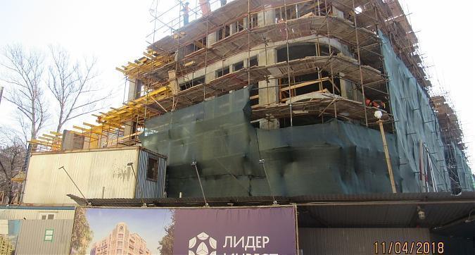 Комплекс апартаментов Резиденция на Покровском бульваре, монолитные работы - вид с Покровского бульвара, фото 3 Квартирный контроль