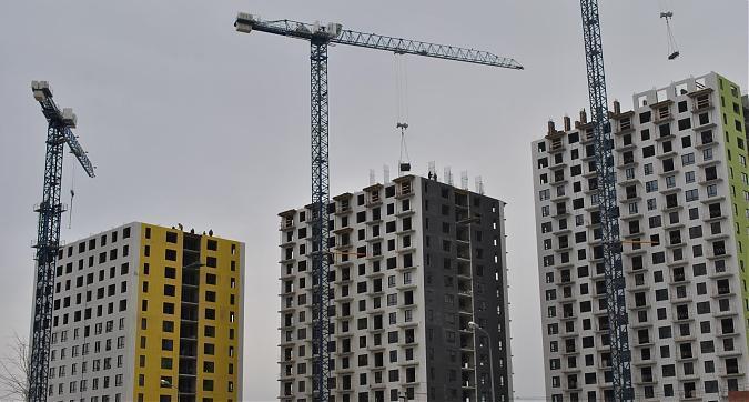 ЖК Новокуркино - вид на строящийся жилой комплекс, корпуса 1.1, 1.2 и 1.3 Квартирный контроль