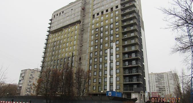 ЖК Дом 128 - фасадные работы, вид с Профсоюзной улицы, фото 1 Квартирный контроль