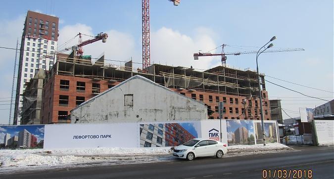 ЖК Лефортово Парк, 9-й корпус - монолитные работы, вид с проезда Завода Серп и Молот, фото 1 Квартирный контроль