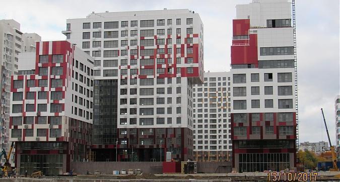 ЖК Ривер парк, 5-й корпус, фасадные работы - вид с Нагатинского затона Квартирный контроль