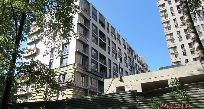 ЖК Гришина,16 (Level Кутузовский), корпуса А и Б, облицовочные работы - вид со двора Квартирный контроль