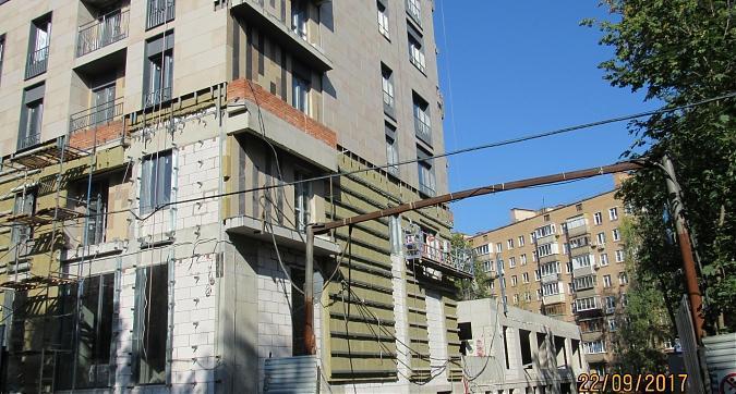 ЖК Гришина,16 (Level Кутузовский), корпус Б- облицовочные работы, вид с улицы Гришина, фото 2 Квартирный контроль