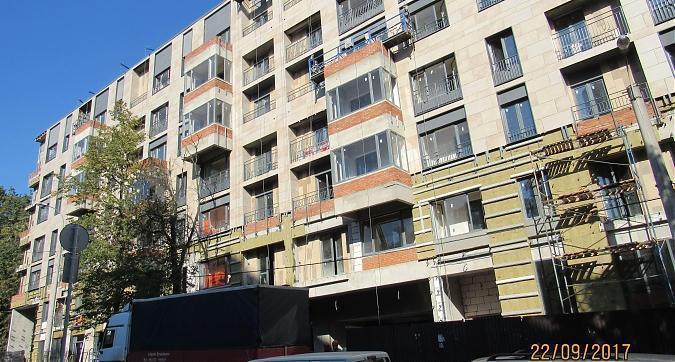 ЖК Гришина,16 (Level Кутузовский), корпус Б- облицовочные работы, вид с улицы Гришина, фото 3 Квартирный контроль