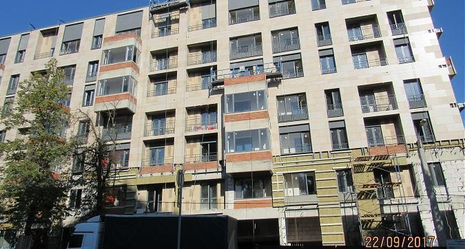 ЖК Гришина,16 (Level Кутузовский), корпус Б- облицовочные работы, вид с улицы Гришина, фото 4 Квартирный контроль