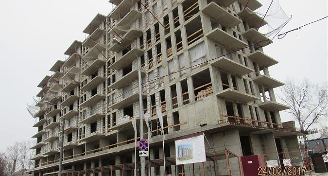 Вид с Левобережной улицы на Комплекс апартаментов Янтарь-Apartments Квартирный контроль